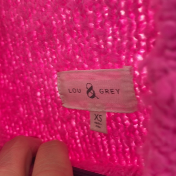 Lou & Grey Size XS Hot Pink Turtleneck Sweater - Picture 6 of 7